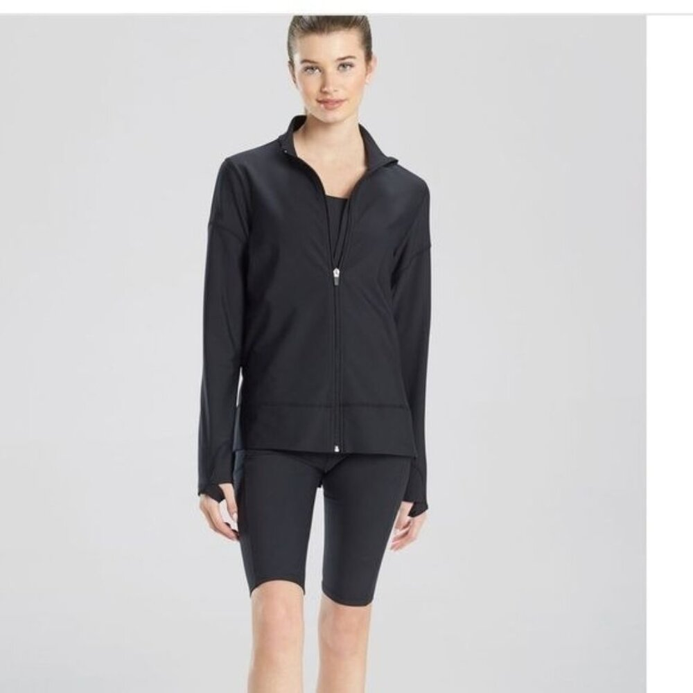 Josie Natori solstice zip jacket‎ size M